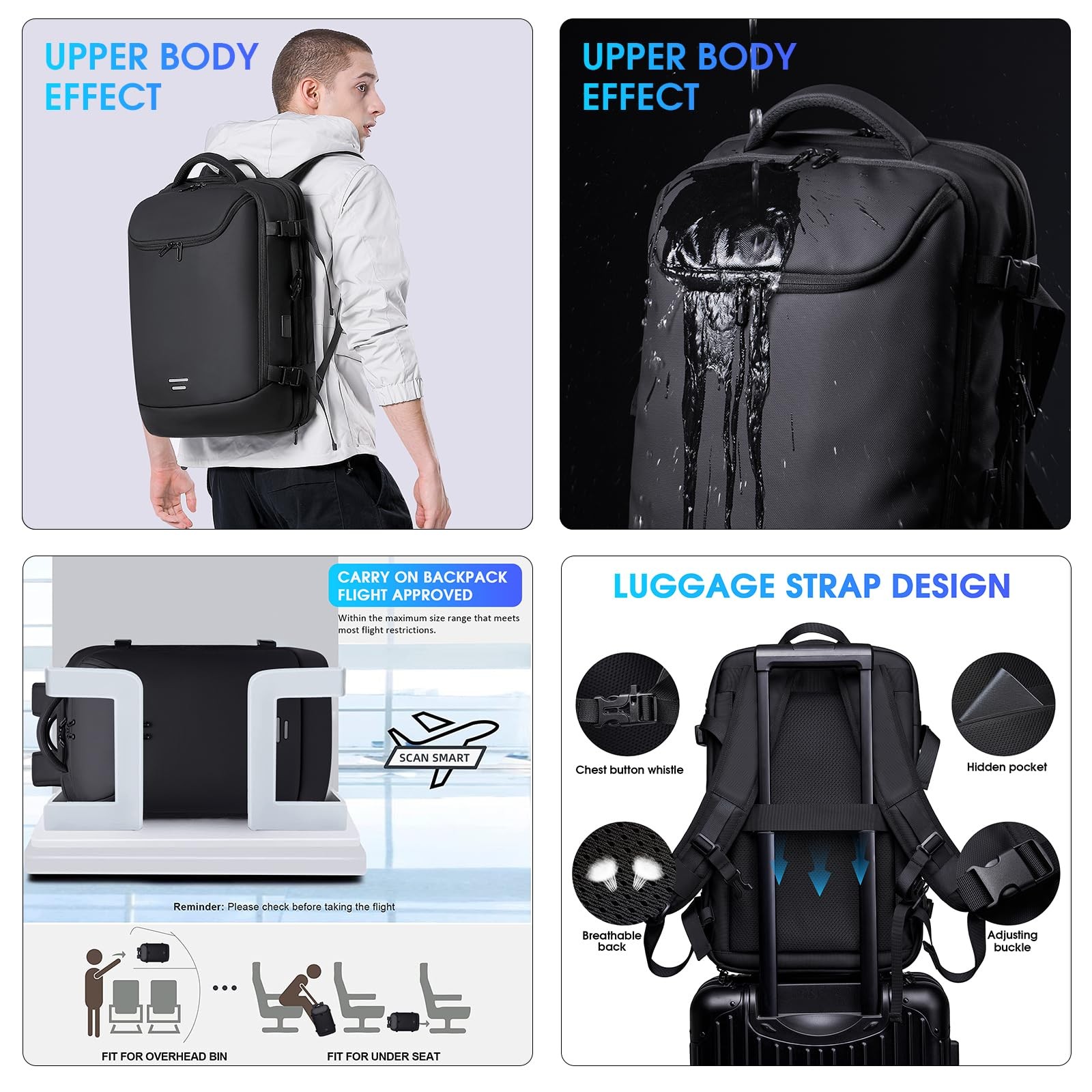 Vacuum Seal Travel Backpack, Expandable Vacpack Backpack with Vaccum Compress…
