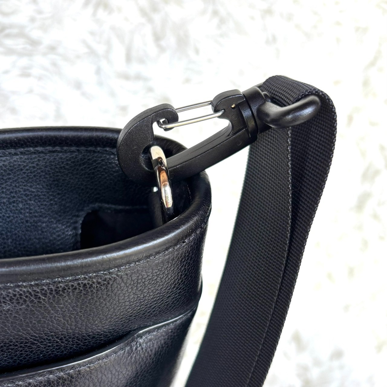Coach Metropolitan Tote Black Pebble Leather Crossbody Bag F54758 Mens Womens