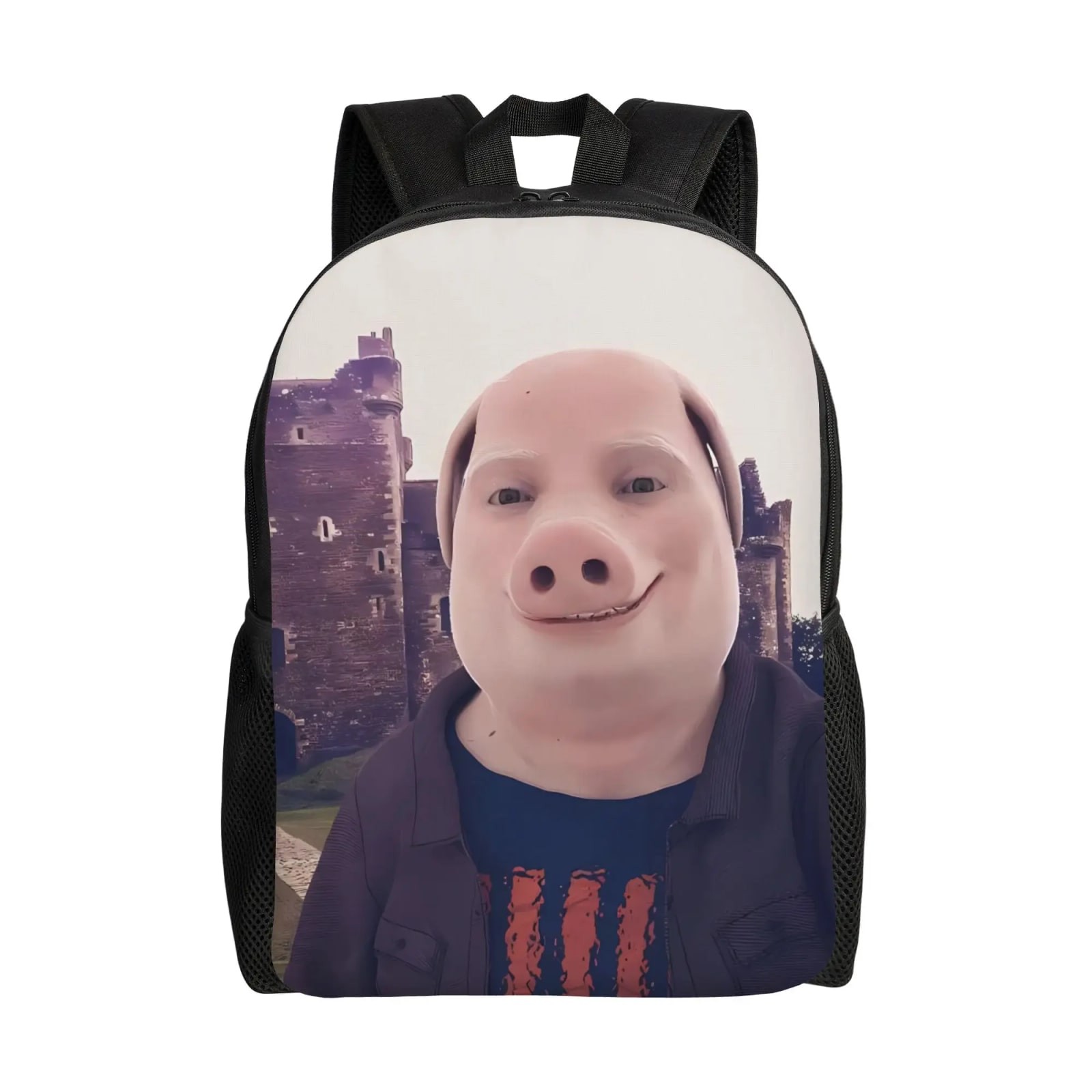 Cartoon Polyester Foldable Expandable Student Backpack 20-35L Unisex