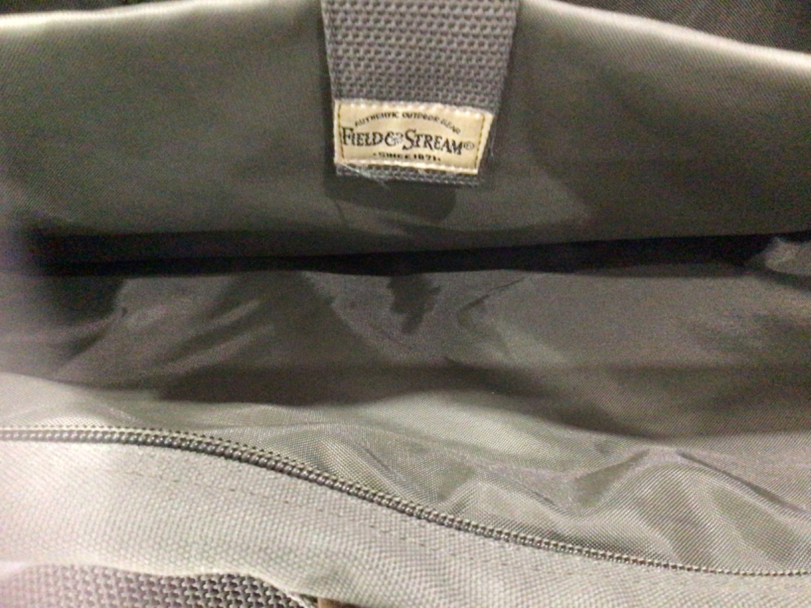 Field & Stream Vintage Gear Messenger Laptop Bag Briefcase Canvas Olive