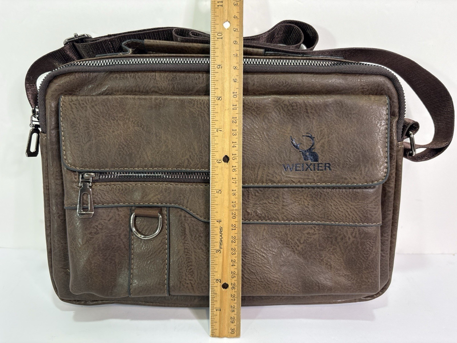WEIXIER Brand Men’s Shoulder Bag Leather Handbag Business Messenger Crossbody