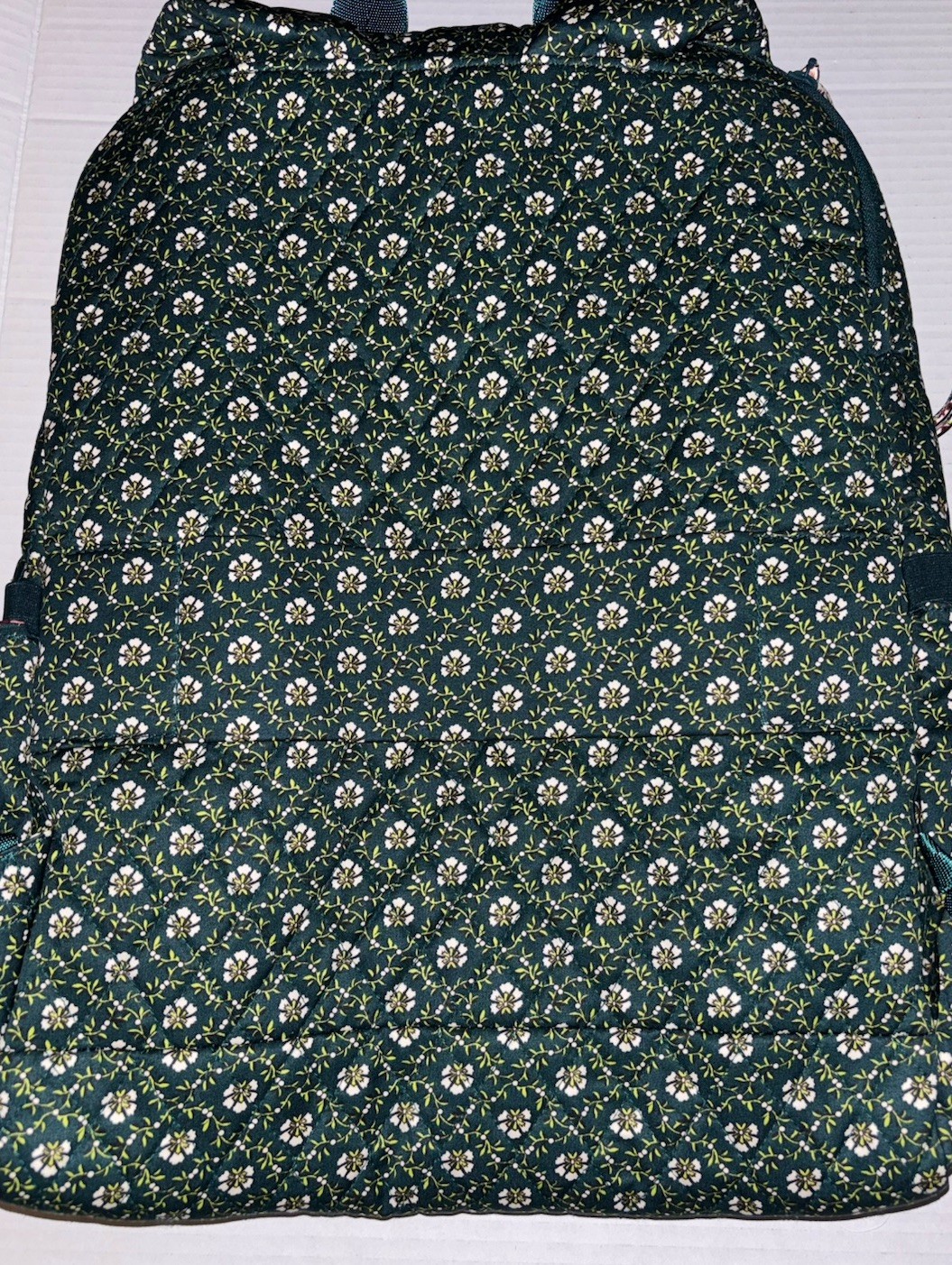 Vera Bradley Cotton Large Bancroft Backpack Bag Mistletoe Lattice NWT