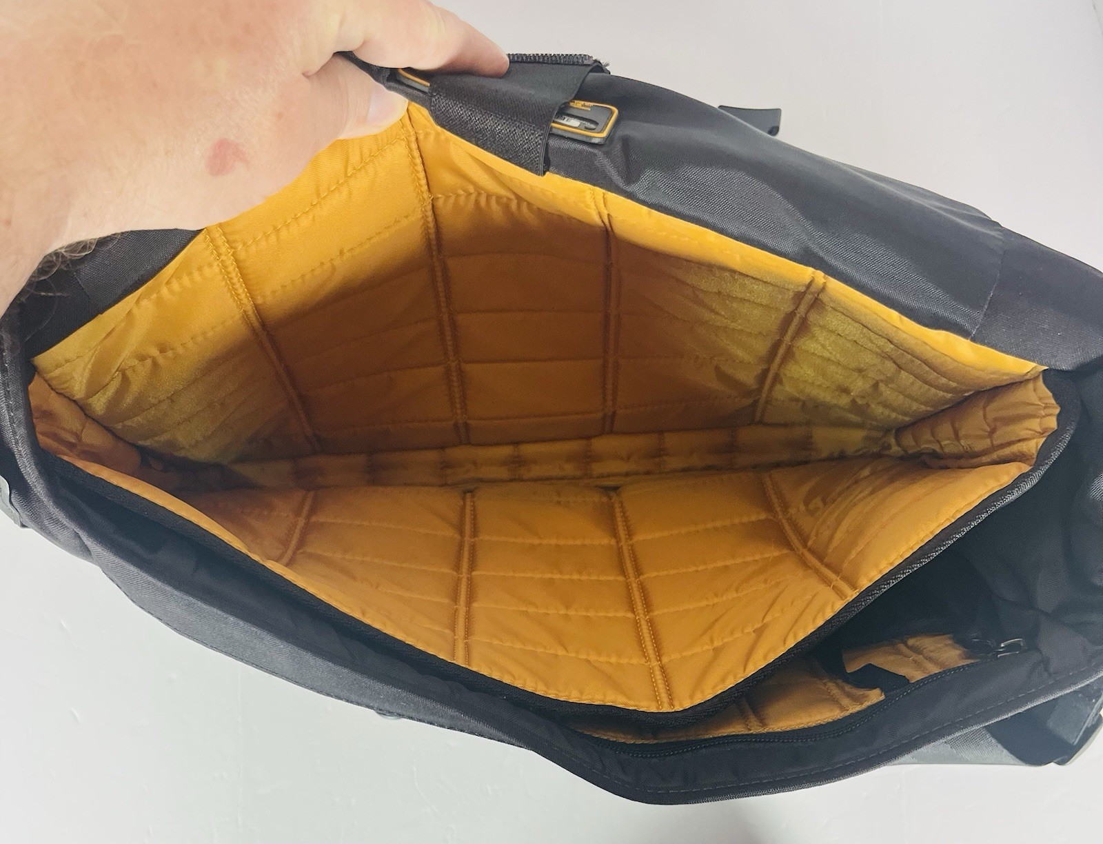TUMI T-Tech Expandable Laptop Messenger 16.5” Bag, Black W/Yellow Trim