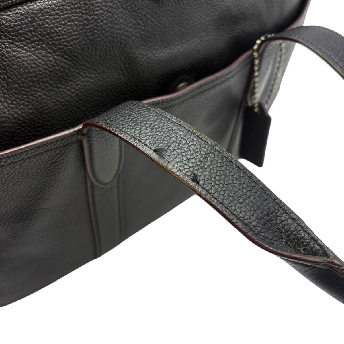 COACH Metropolitan Briefcase Black Leather Men Business Handbag 72318