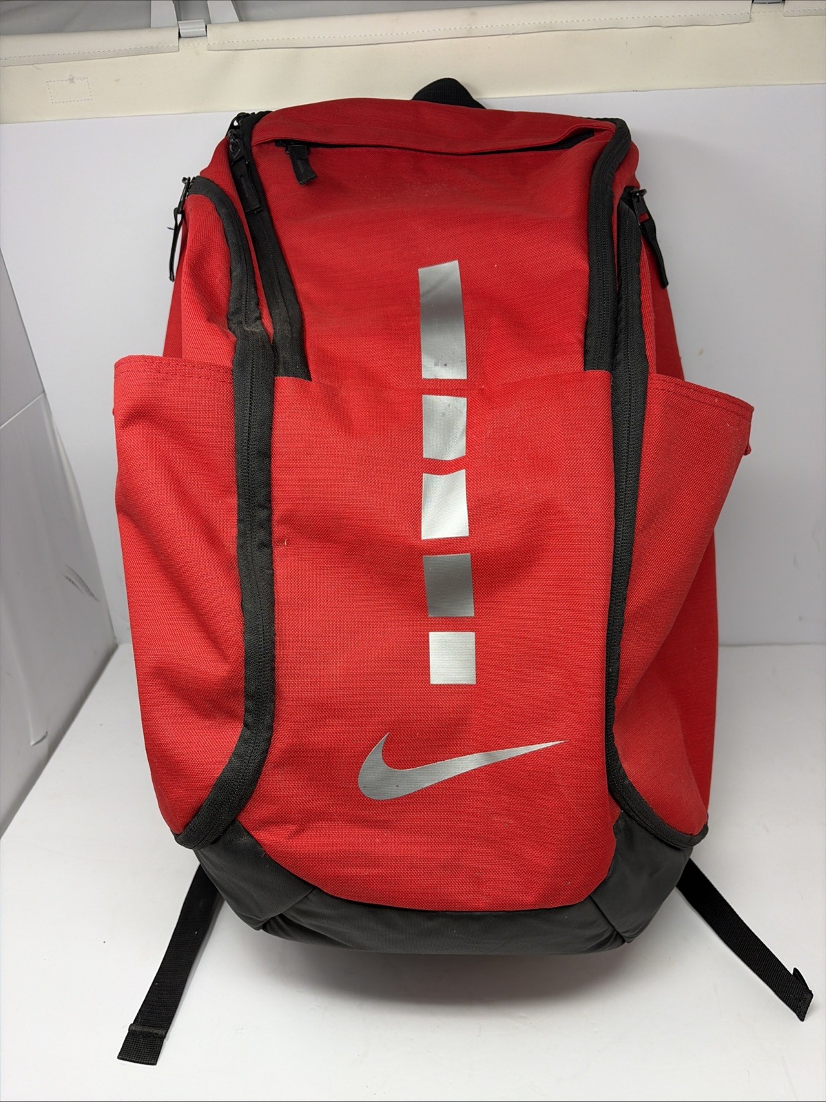 Nike Hoops Elite Pro Basketball Backpack Red Black Silver School
