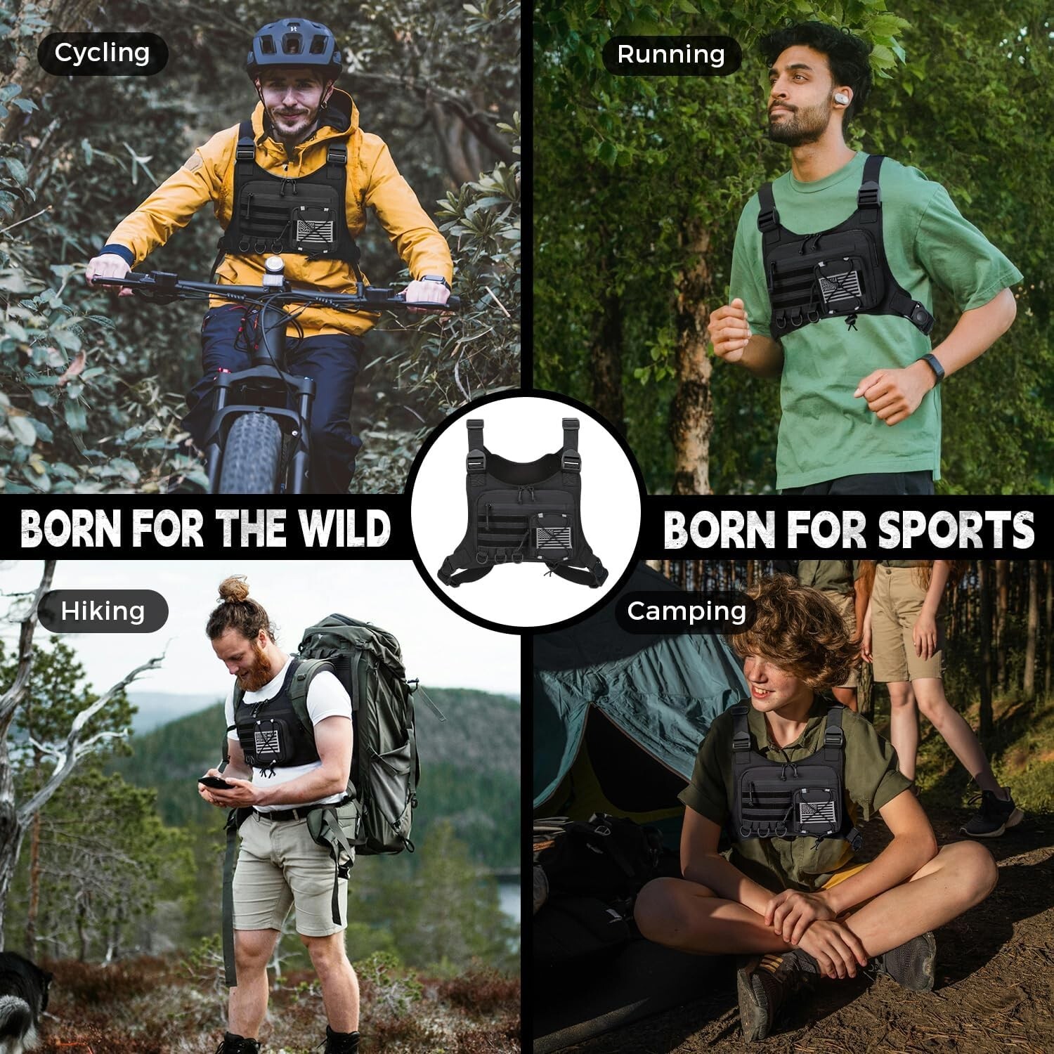 Men’s EDC Chest Pack – Tactical Holster Fits Most Pistols for Outdoor Adventures
