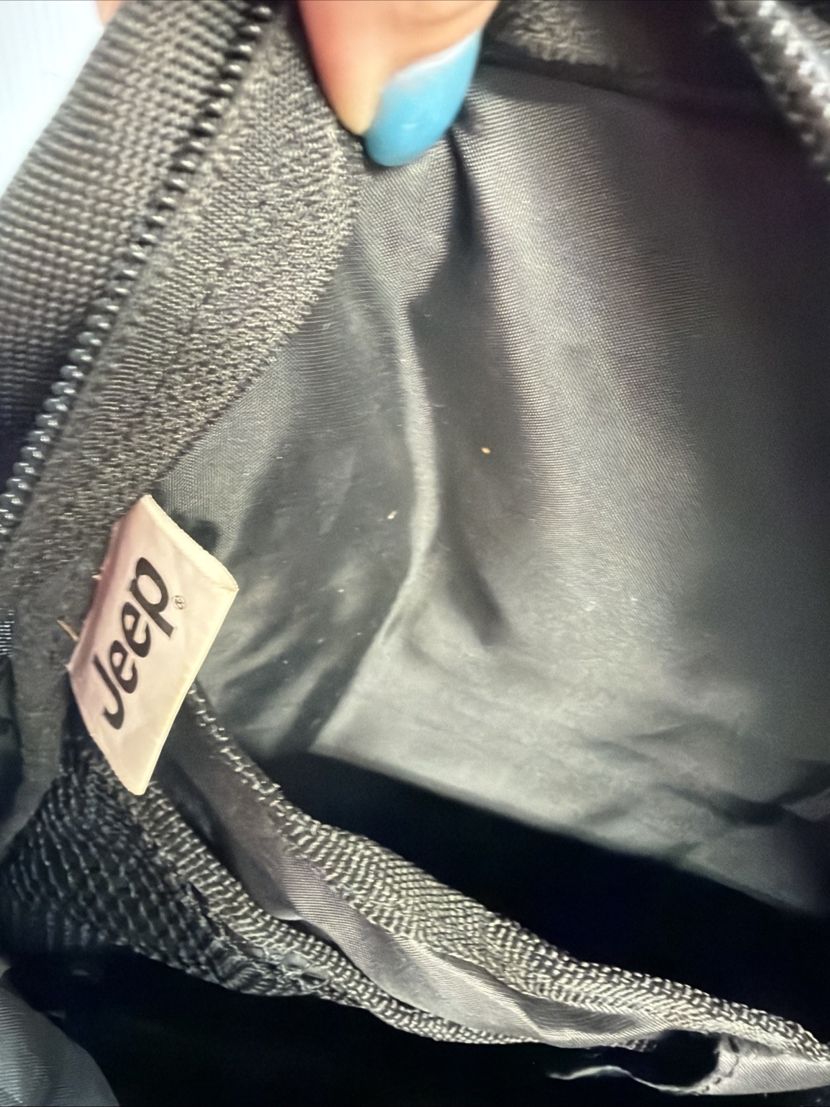 Jeep Mini Backpack Black Gray 12″ x 10″ Small Travel Bag Interior Pockets Logo