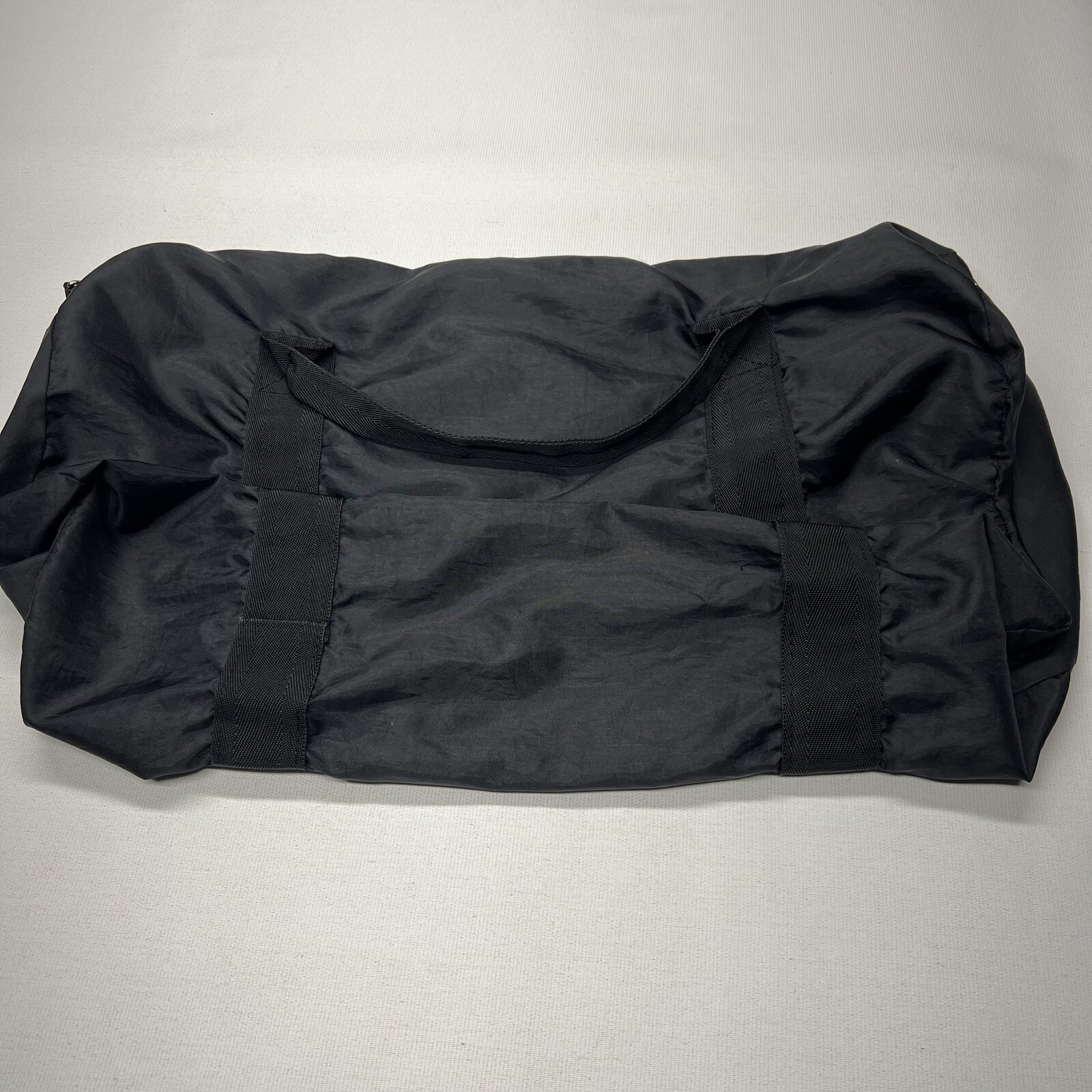 VTG Academy Broadway Bag Black Duffel Nylon Gym Travel Camping Zip Logo Y2K