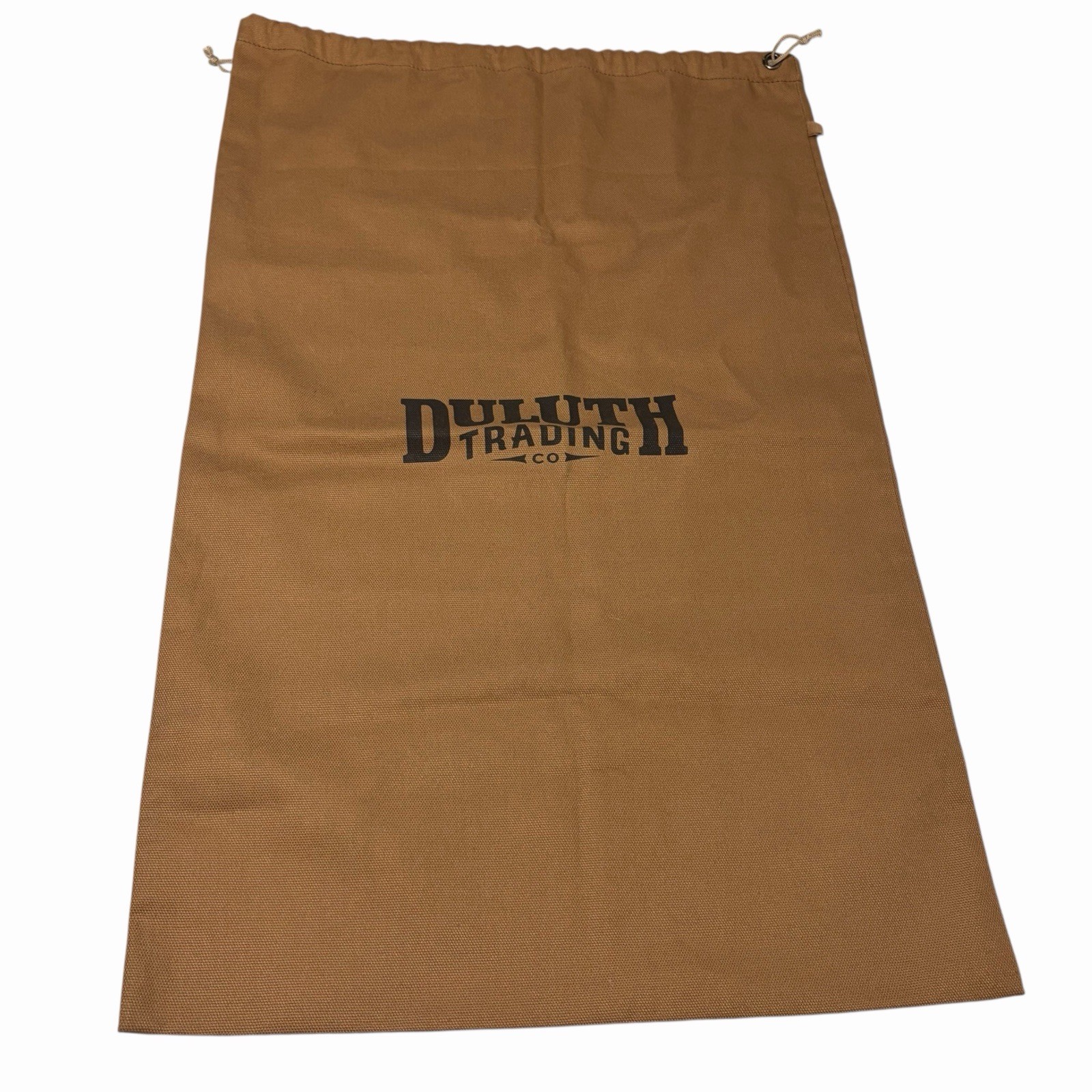 Duluth Trading Co Canvas Drawstring Laundry/Dust Bag Dark Brown 27”x17”