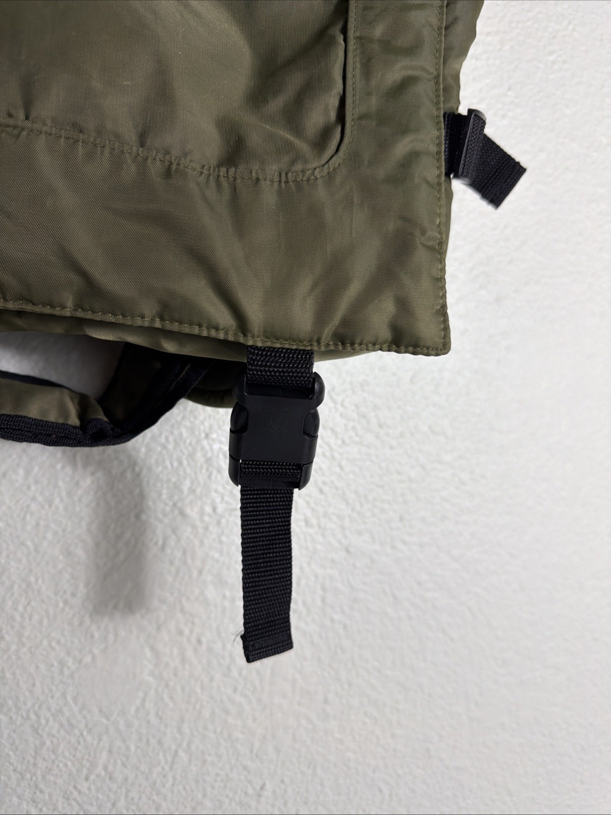 Toppers Brand Army green Polyester Sling Bag Hook Loop 13x11x5