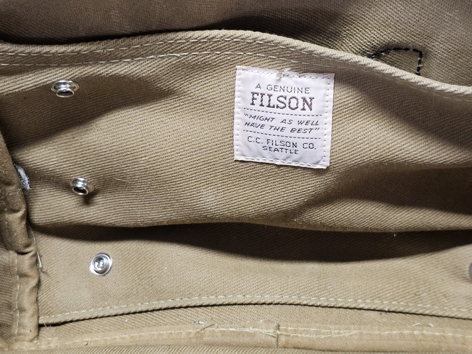 Rare FILSON 264 Compartment Bag. Heavy Duty Twill,bridle Leather Discontinued