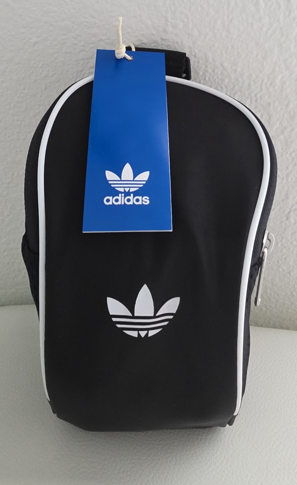 Adidas Adicolor Small Black Sling Bag Unisex Crossbody Adjustable Strap Zipper