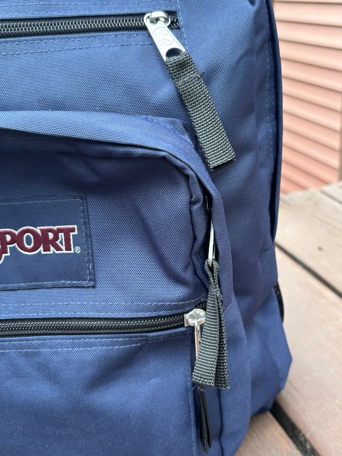 JanSport Big Student Backpack JS0A47JK Navy-5 Pockets- 17.3”x13”