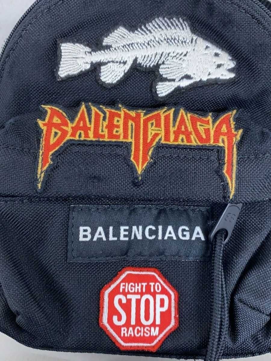 BALENCIAGA Shoulder Bag Material Nylon Color Black Size Width 5.5 in Unisex 99