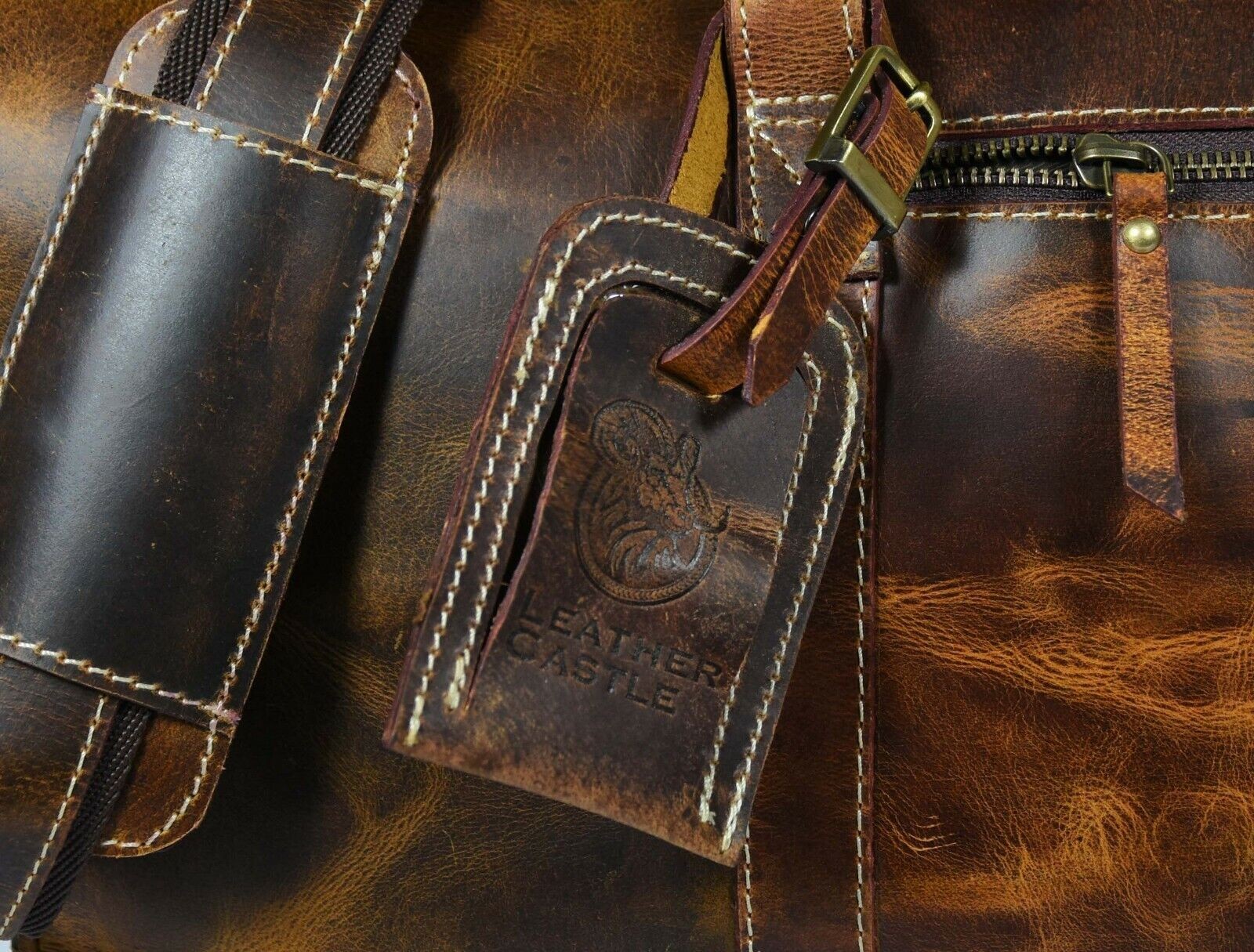 20 In Duffle Bag Buffalo Leather Holdall Travel Aircabin Carryon Hand Luggage