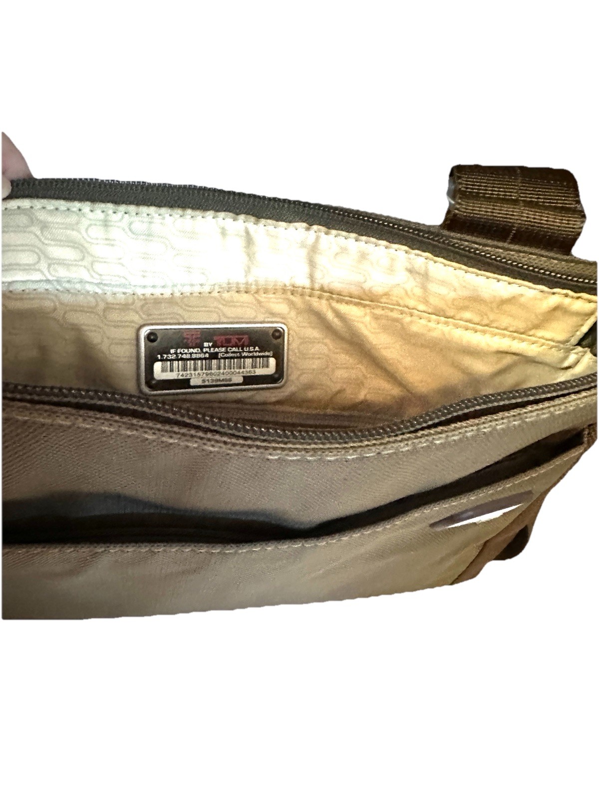 Tumi T-Tech Essential Gear Messenger Bag Brown Adj Strap Organizer