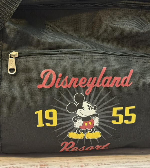 Disney Parks Disneyland Resort 1955 Mickey Mouse Collapsible Duffle/Gym Bag