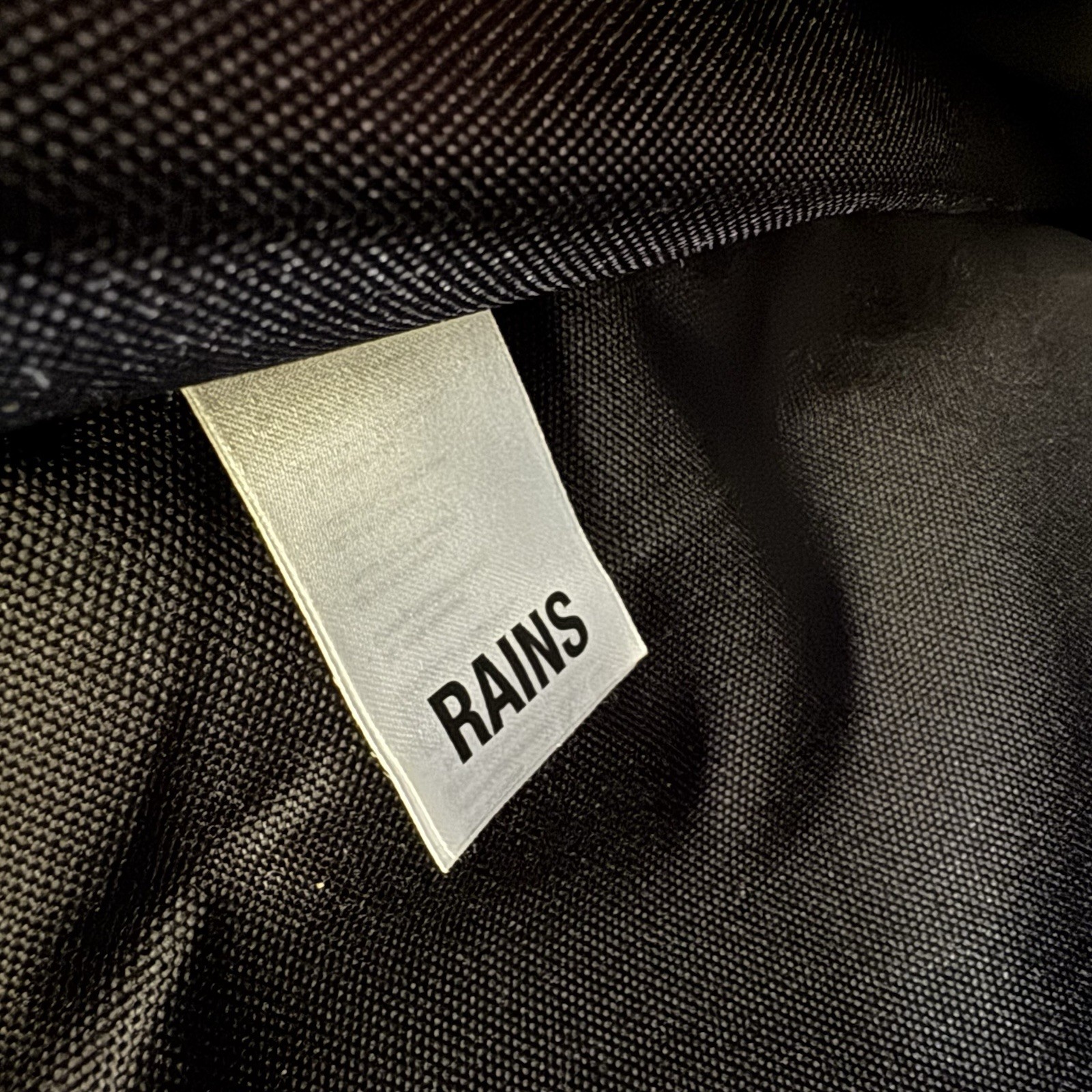 RAINS Waterproof Backpack Black Matte Minimalist Laptop Bag
