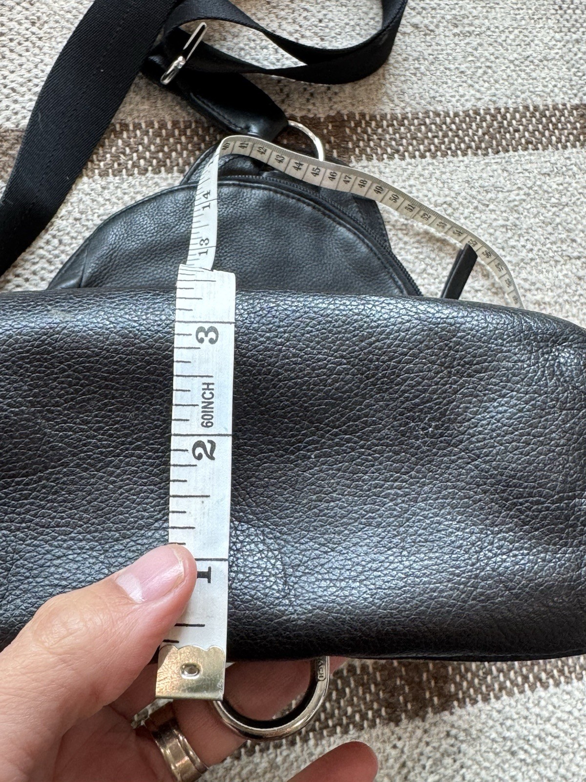 Coach Thompson Convertible Sling Bag Pack Black Smooth Calf Leather Men’s