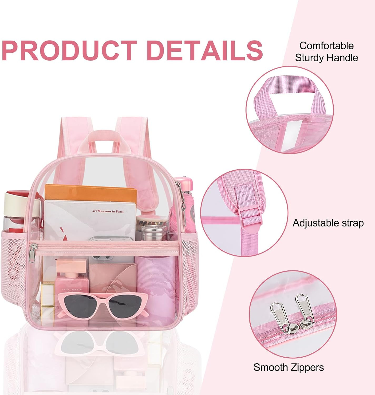 Clear Backpack for Stadium Events Stadium Backpack Waterproof 12X6X12 Clear Bag