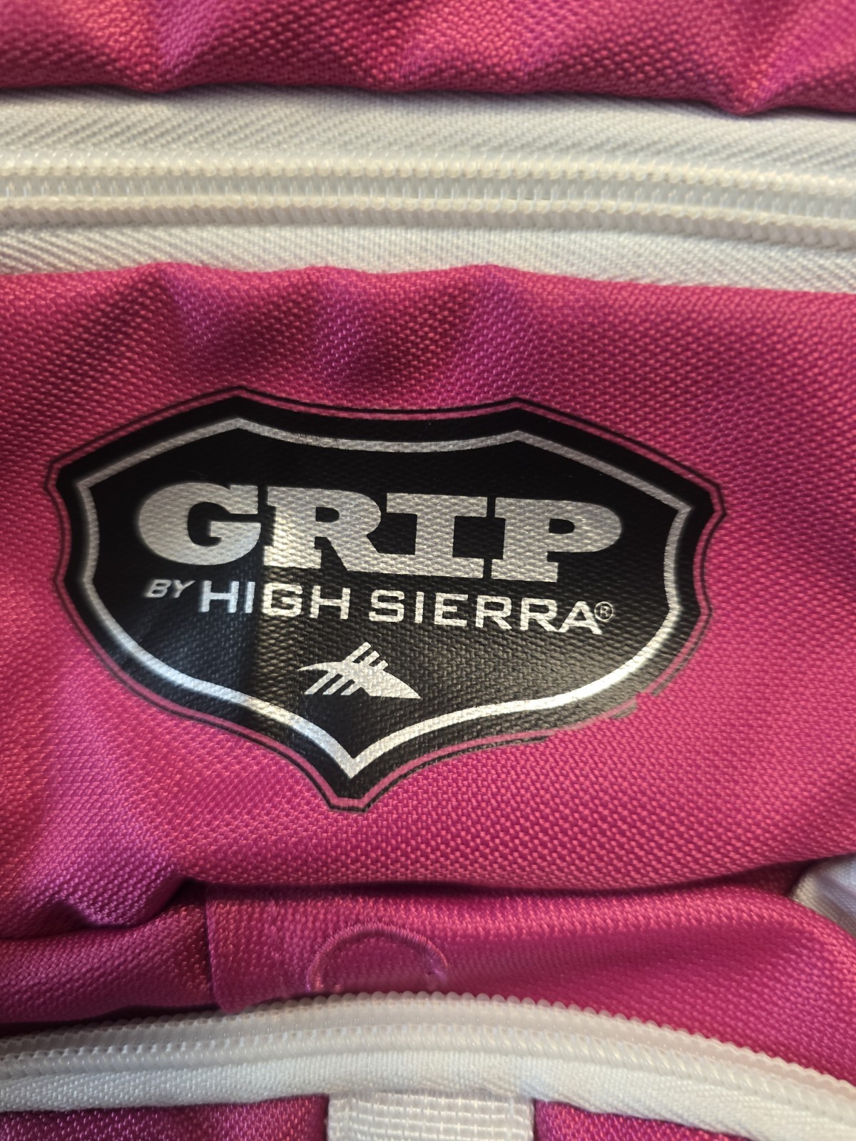 High Sierra Grip Pink Gray Backpack School Travel Hiking Laptop Book Bag Daypack