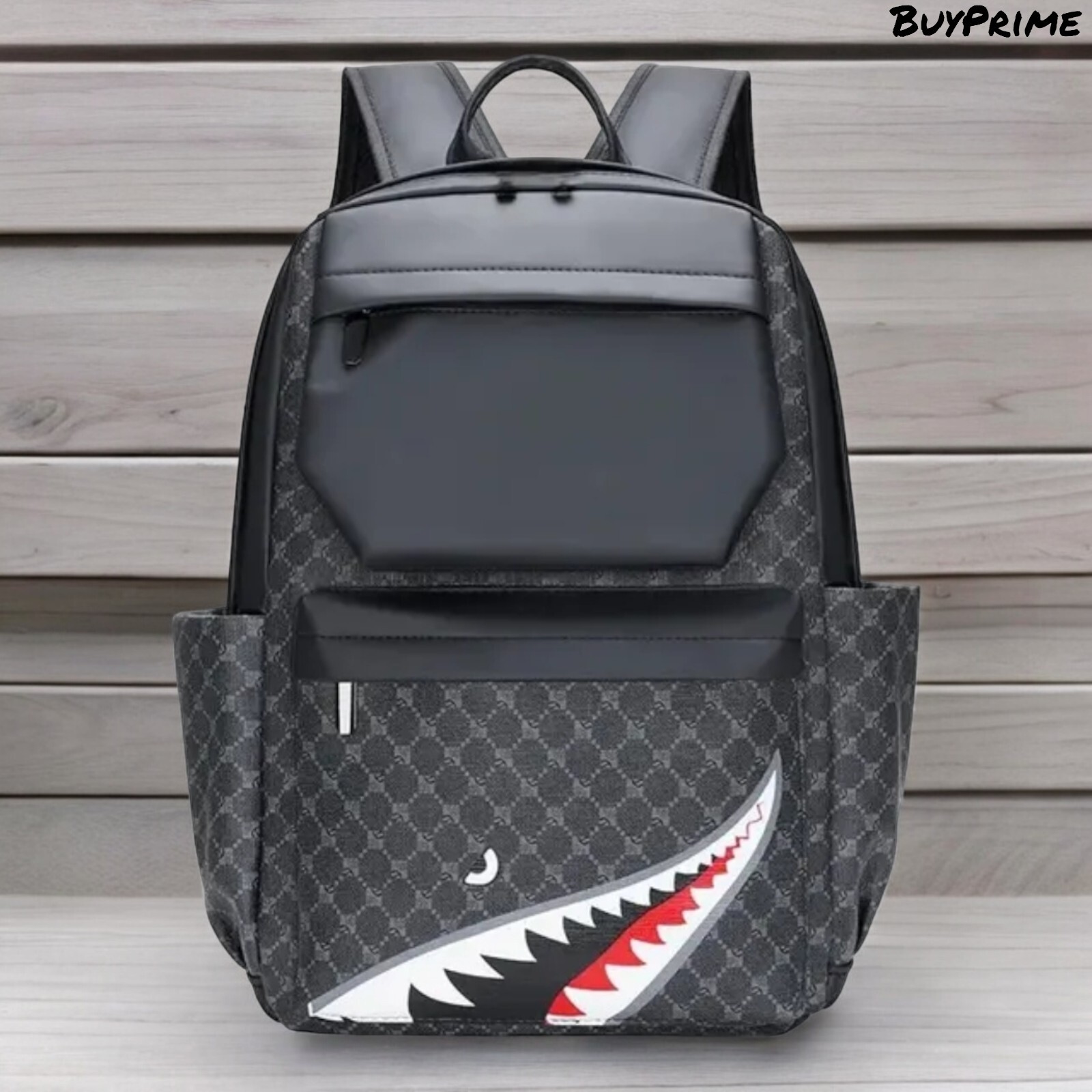 Men’s Backpack Multifunction School Travel Bag Work Bag Laptop Shark Mouth Man