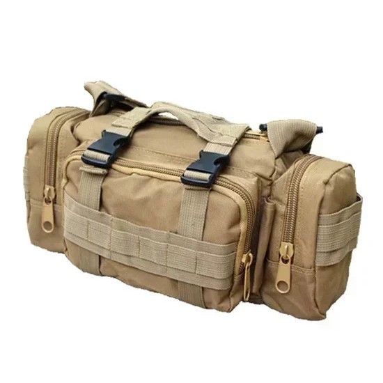 Outdoor Hiking Waist Bag 600D Waterproof Oxford Climbing Shoulder Bags Fishing