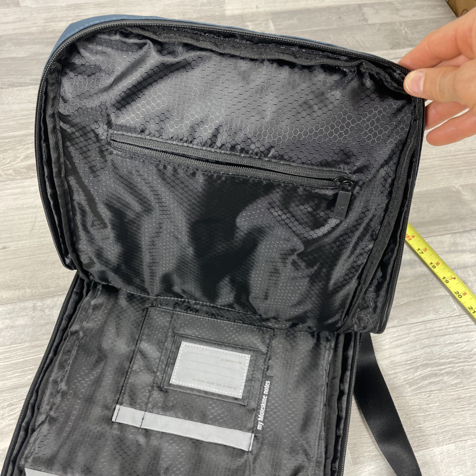 Moleskine Laptop Backpack Soft Touch Blue Color Day Bag