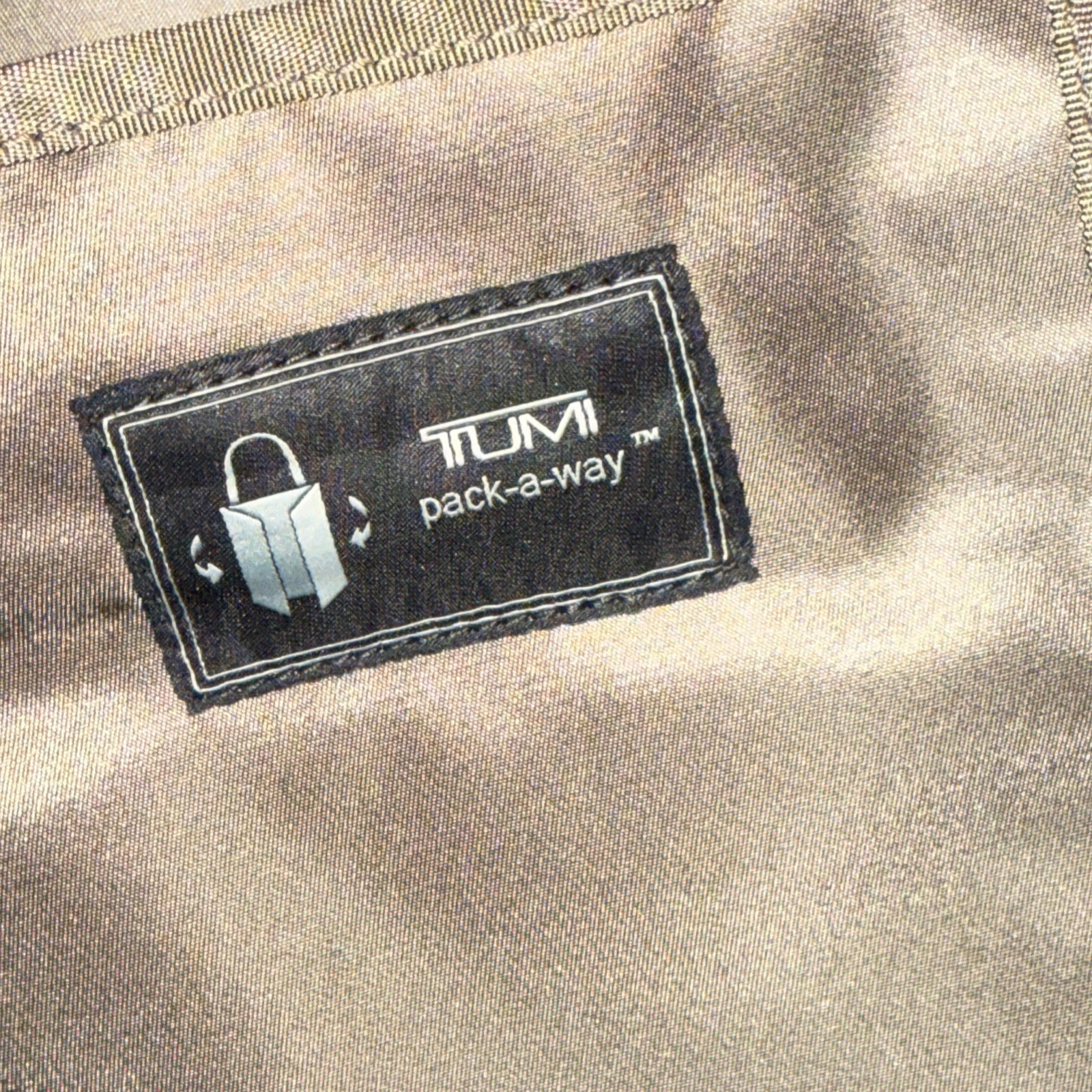 Tumi Pack-a-Way Tote 100% Nylon Leather Handels Green