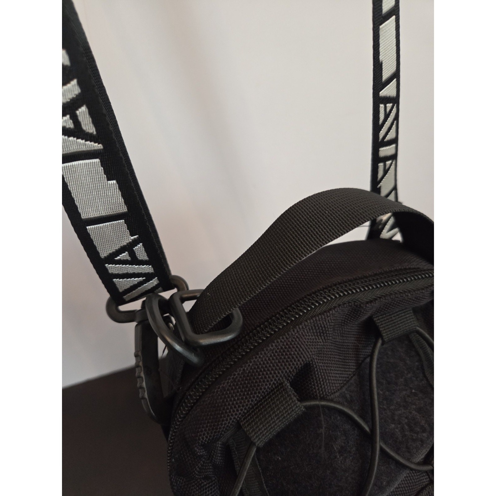 Laval Utility Crossbody Side Bag Travel Black Nylon Adjustable Strap Lightweight