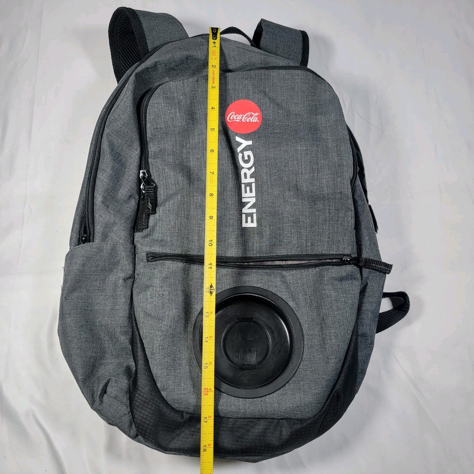Coca Cola Energy Backpack Gray Leeds Bluetooth Speaker Holder Insulated Cool Bag