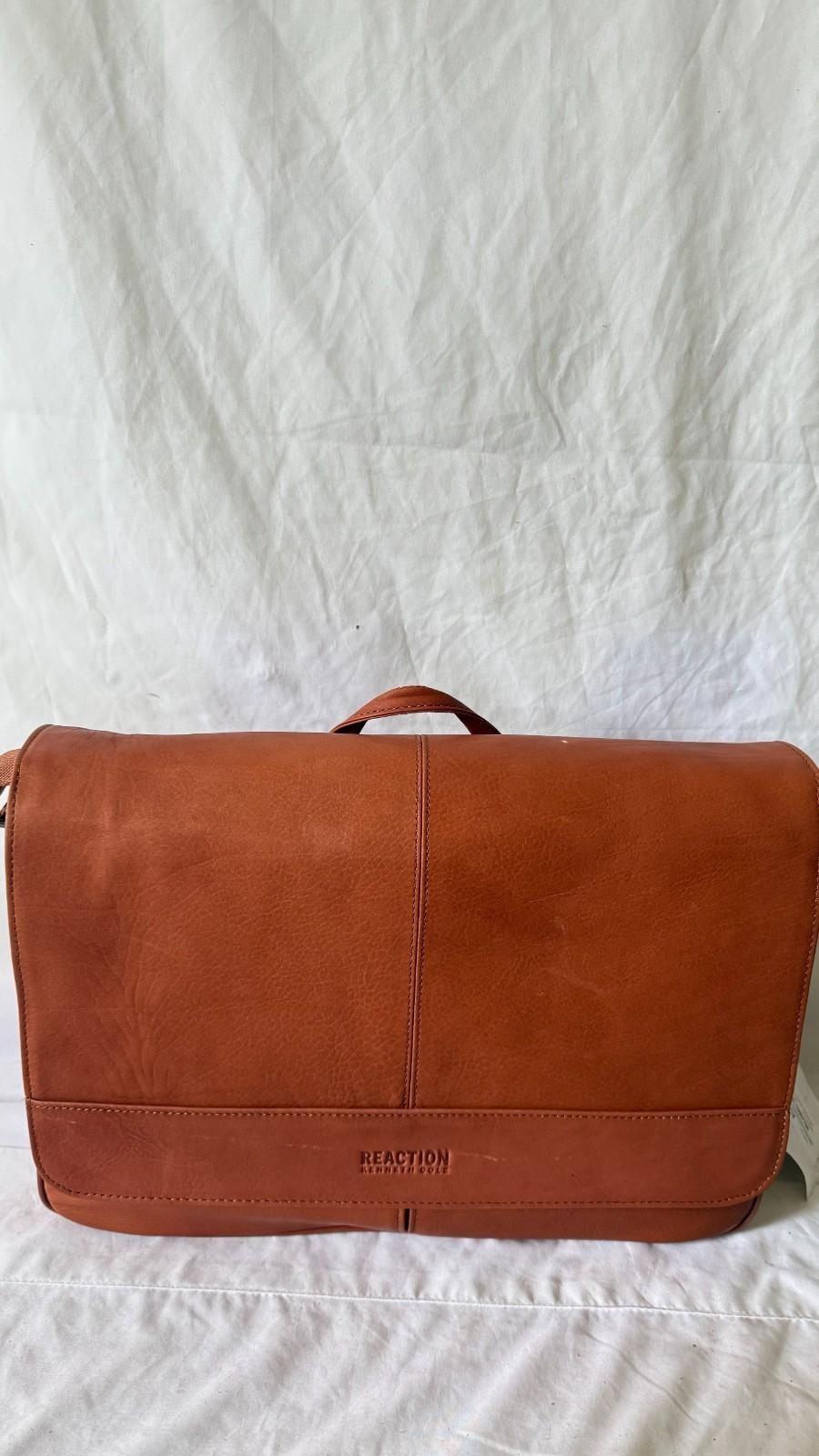 Kenneth Cole REACTION Risky Business Messenger Full-Grain Colombian Leather
