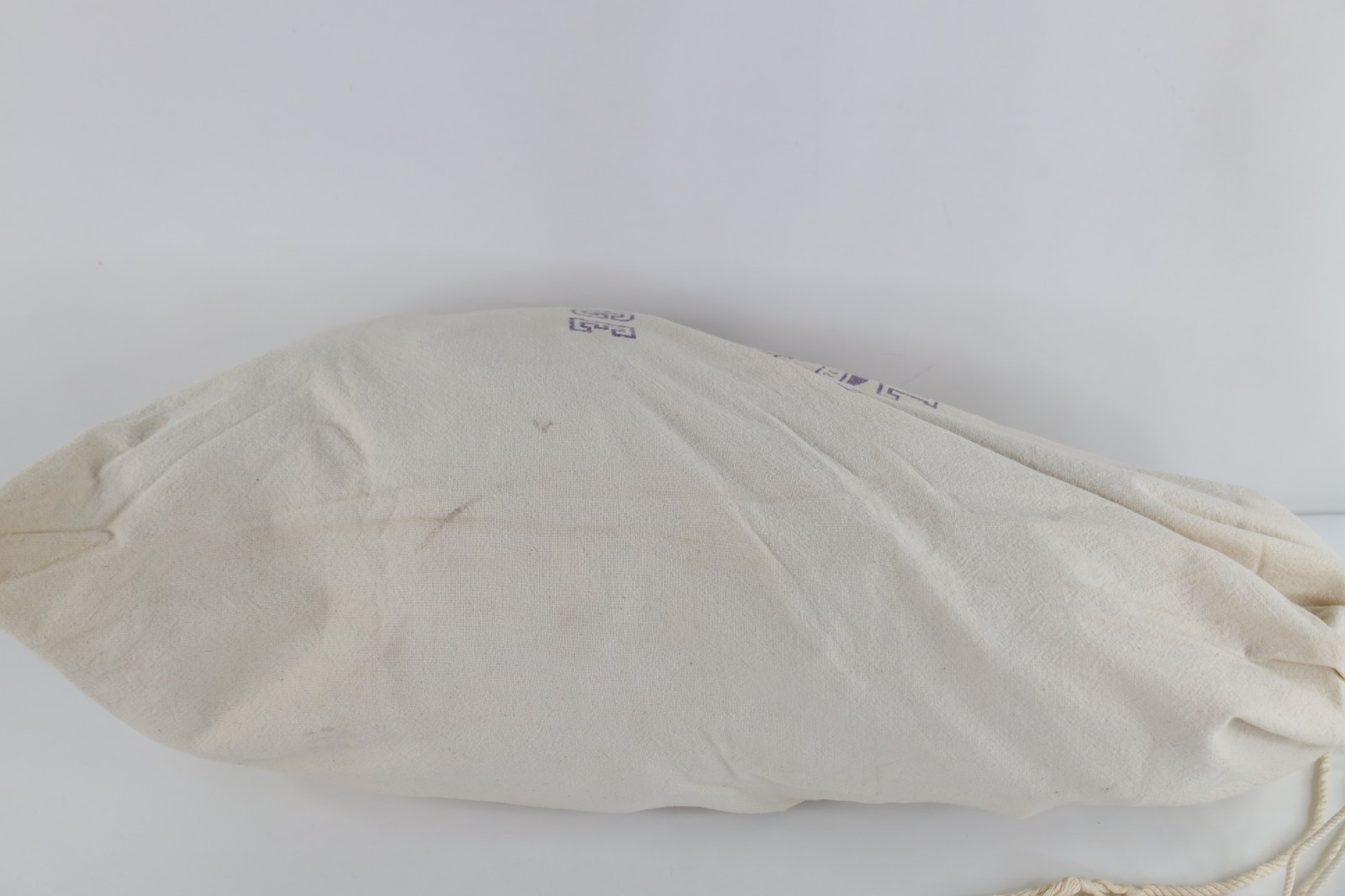 Vintage 70s Distressed Ashland College University Canvas Cinch Top Bag Cream USA