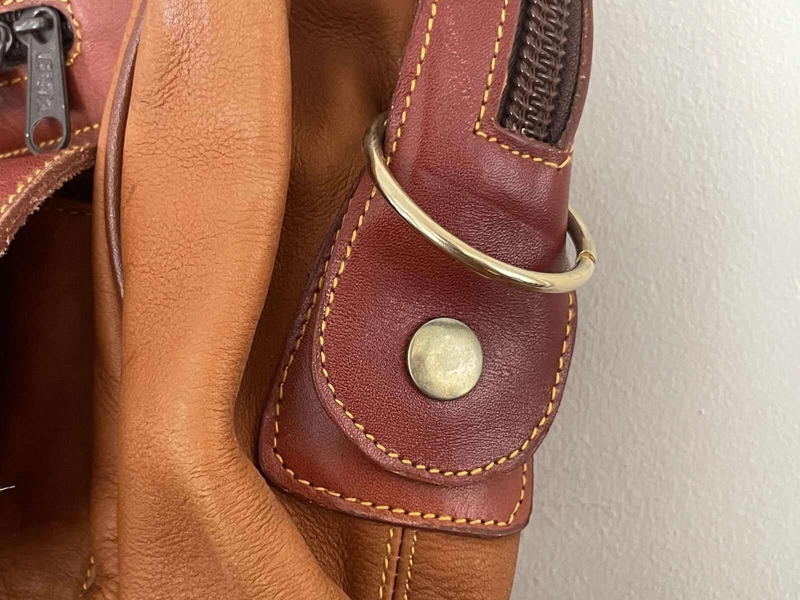 VTG ‘Old Leather’ KOY LEATHER GOODS STRINGER BAG Messenger Briefcase Laptop Case