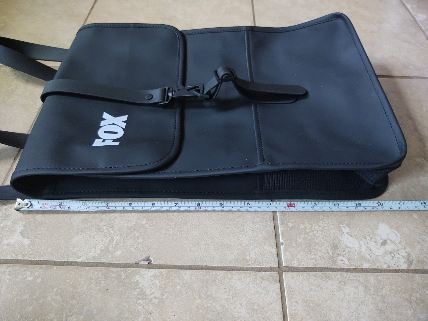 Rains Black Double Strap Messenger Backpack Travel Bag Fox Sports FIFA Water Res