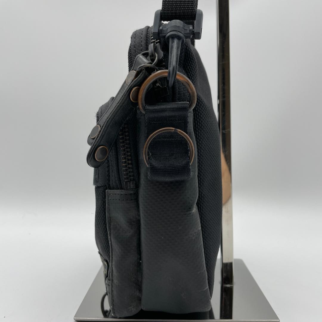 PORTER Shoulder Bag Nylon Black Crossbody Yoshida Kaban 14x19x6cm Strap 110cm