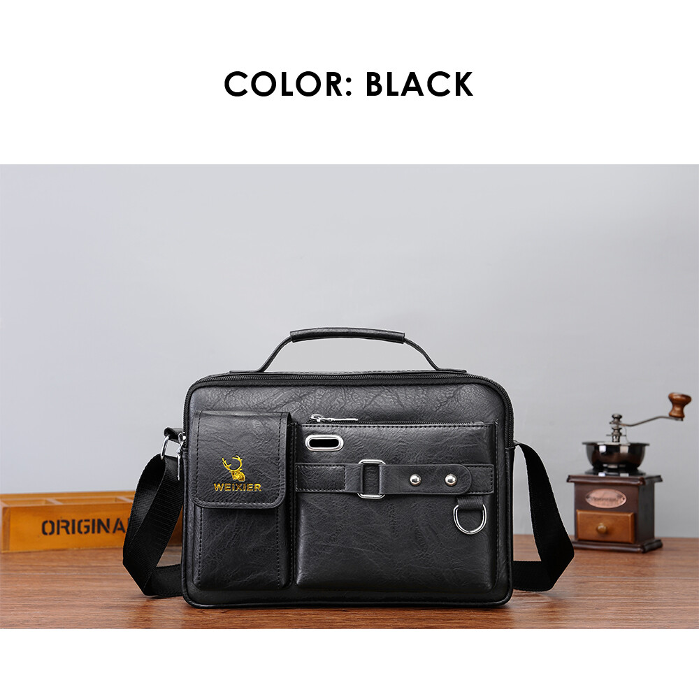 Men’s Handbag Shoulder Bag Leather Business Briefcase Crossbody Casual Fashion
