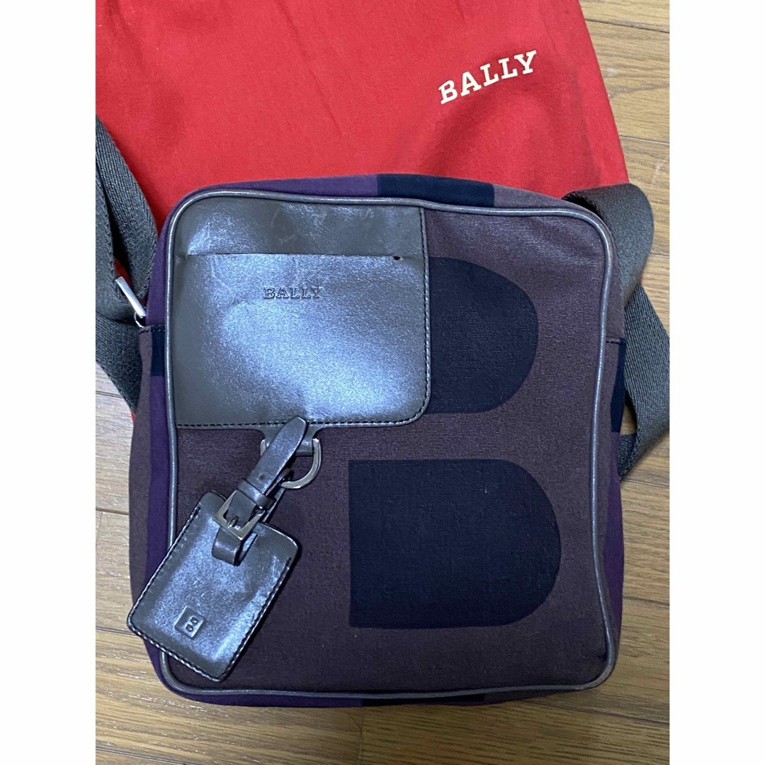 BALLY shoulder bag handbag crossbody brown With dustbag 22×20×8.5cm