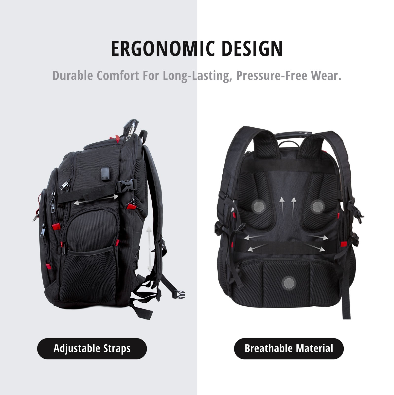 TOP PICK Large TSA Friendly Durable Travel Backpack Anti-Theft 17″ Laptop Bag