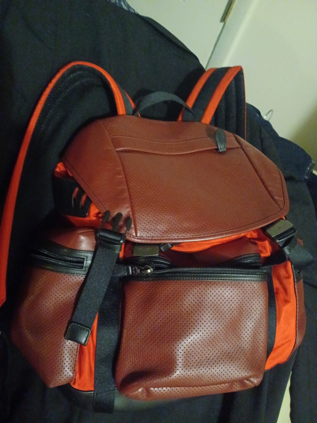 Coach Backpack Leather Mixed Material Rucksack