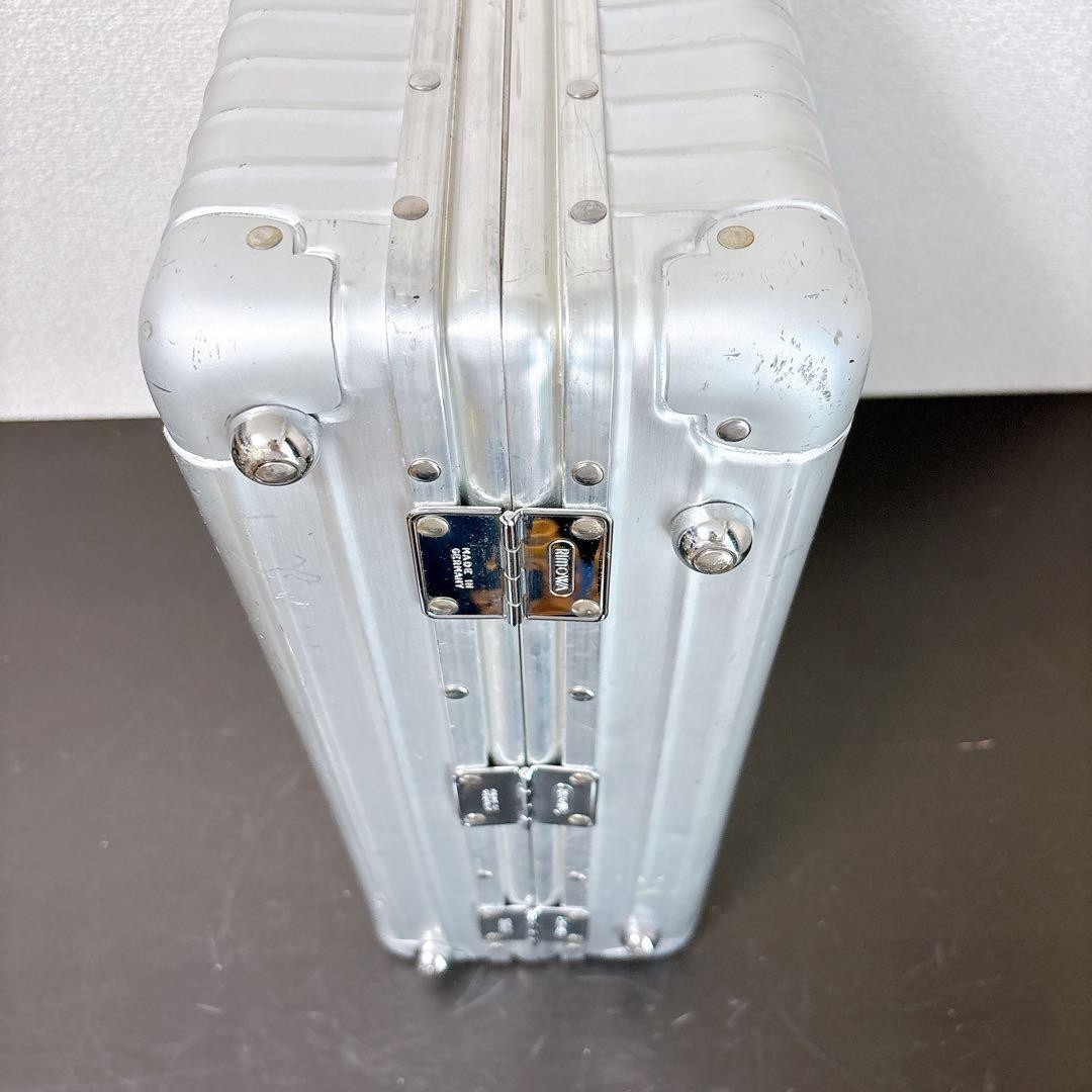 Rimowa Topas Briefcase Attache Case Silver 46×36×18cm