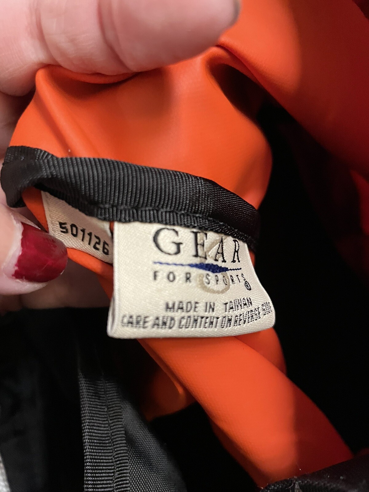 Gear For Sports Orange Travel Drawstring Sling Back Tote Bag. USED SEE PHOTO’s