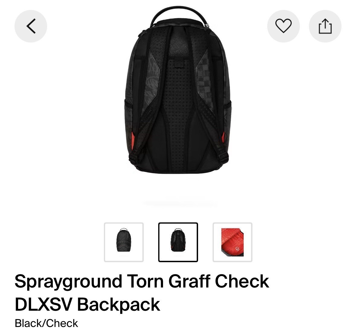 Sprayground Torn Graff Check Backpack Black Checkered