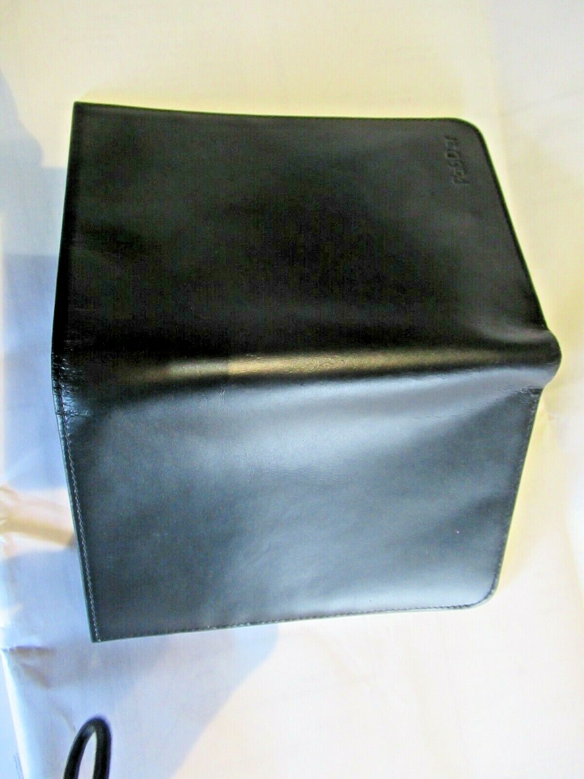 NEW PabDer WALLET PASSPORT Black CREDIT CARD HOLDER 100% LEATHER