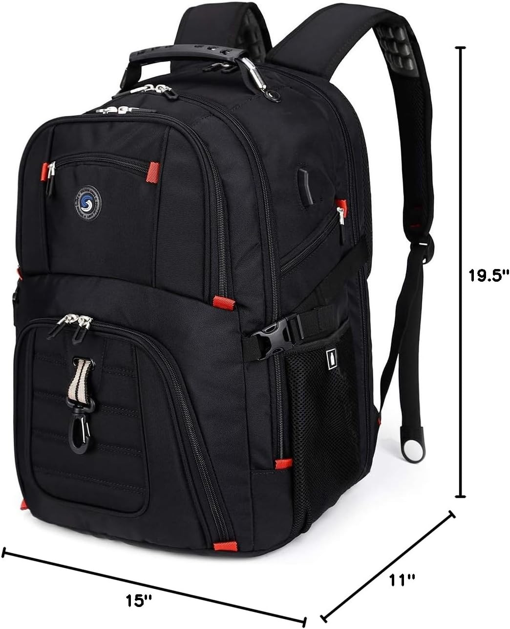 Extra Large 50L Travel Laptop Backpack with USB Charging Port, College High Scho
