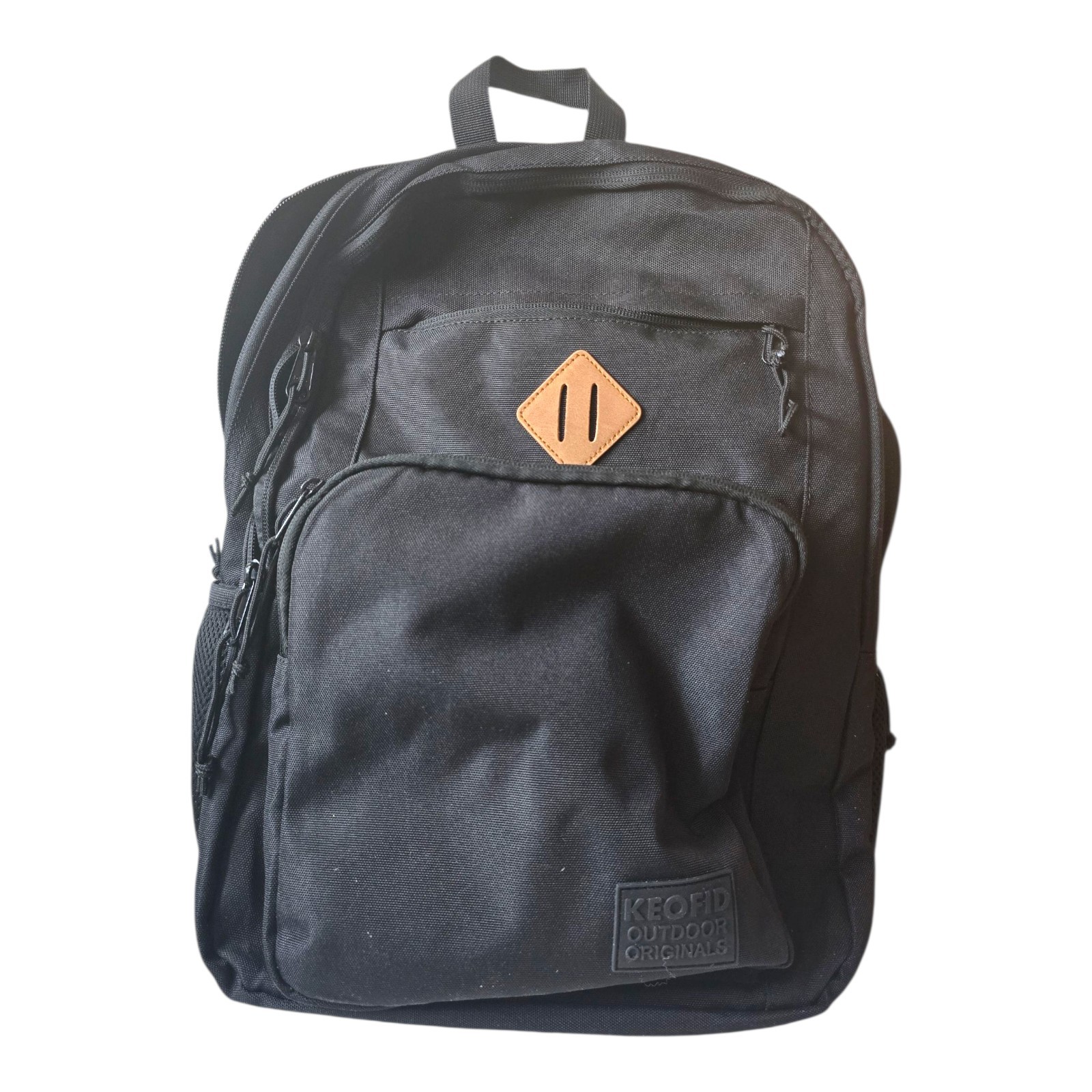 KEOFID Black Anti-Theft Backpack, 15.6in Laptop Fit, USB Port, 17.3×12.6×7.2in