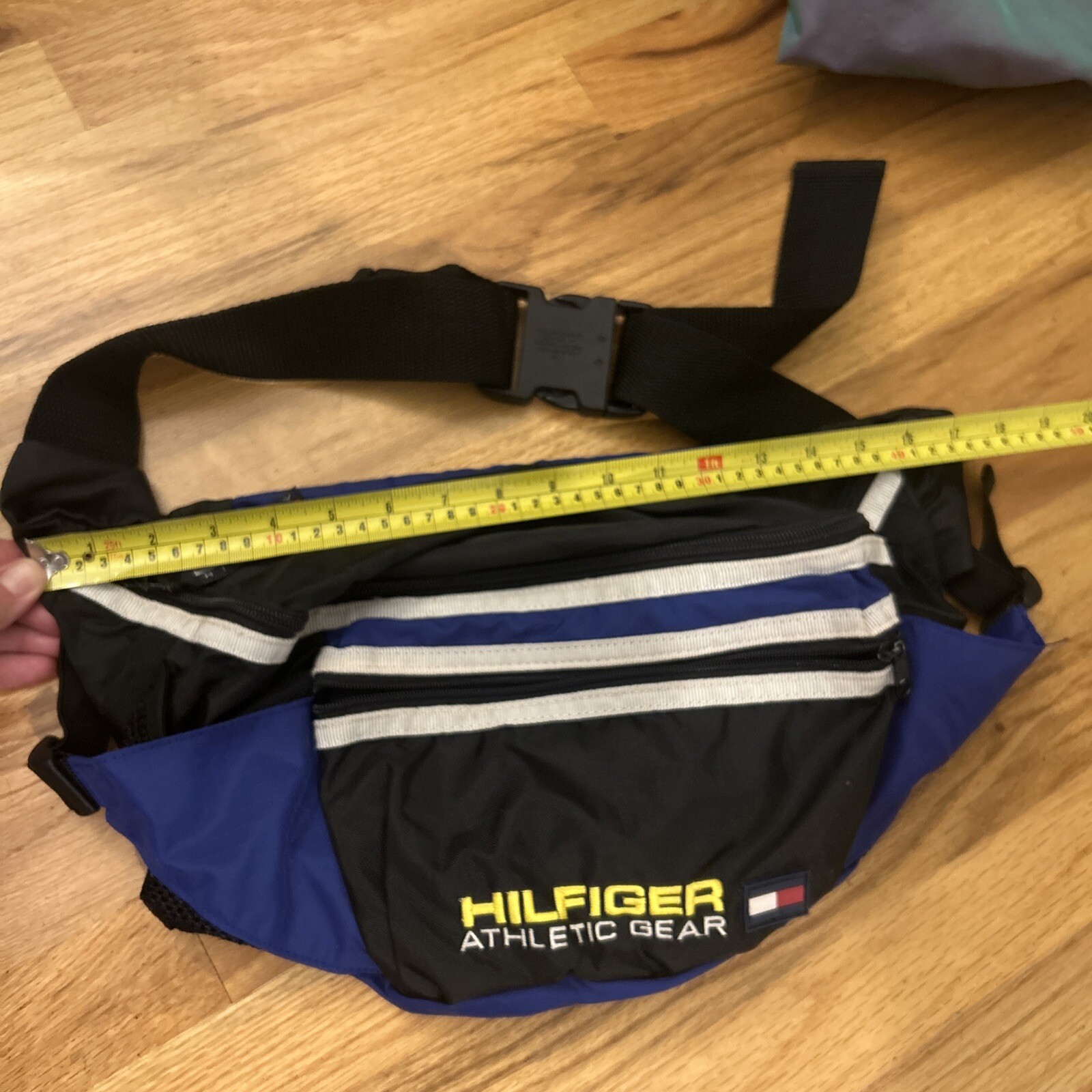 Vintage Tommy Hilfiger Athletic Gear Very Large Fanny Pack Belt Bag Super Clean