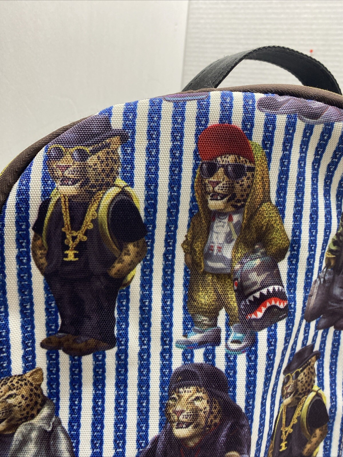 SPRAYGROUND Backpack Leopard Blud Stripe Synthetic leather