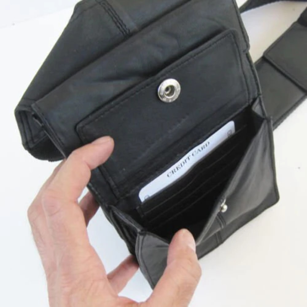 Handcrafted Leather Shoulder Men’s Underarm Bag Hidden Pocket Holder
