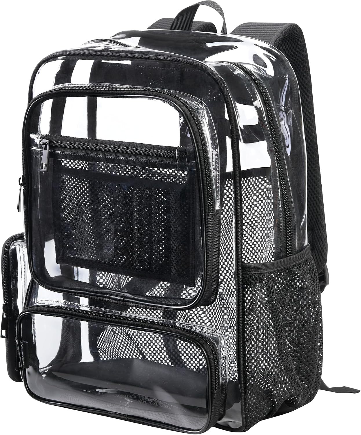Heavy Duty Clear Backpack Transparent Bookbag | See through Plastic Daypack Work
